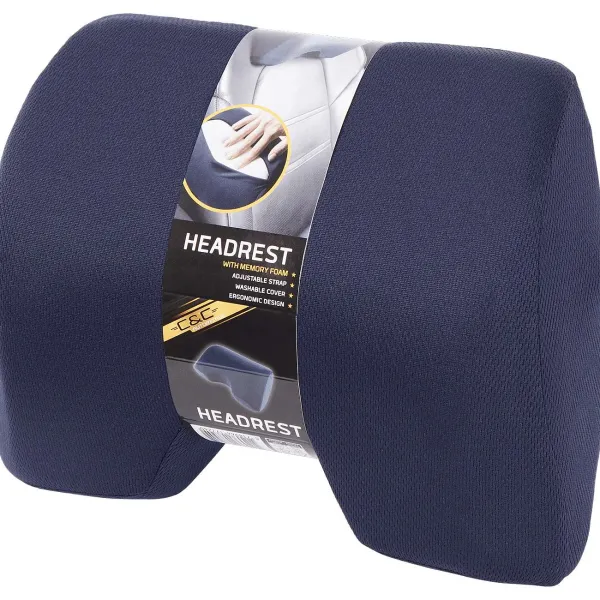 C&C Hoofdsteun Met Traagschuim Blauw Best