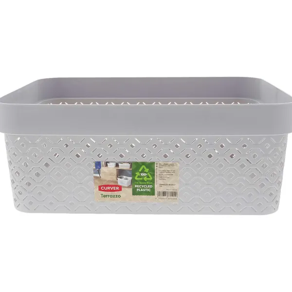 Curver Opbergmand Terrazzo Zwart,Grijs,Wit New