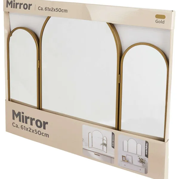 Merk Drieluik Spiegel Zwart,Goud Sale