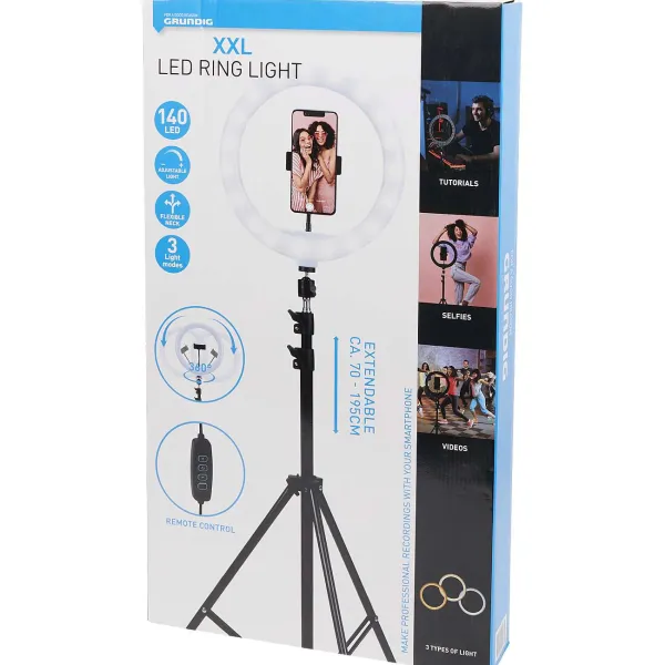 Grundig Xxl Selfie Ringlamp Zwart,Wit