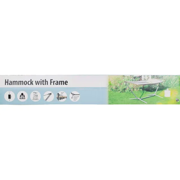 Merk Hangmat Met Frame Zwart Hot