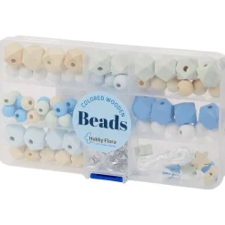 Disney Hobby Flora Houten Kralen Blauw,Roze New