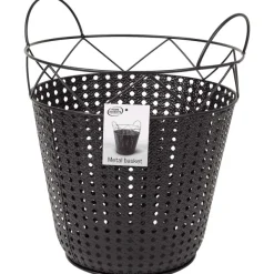 Merk Home Accents Metalen Mand Zwart Outlet