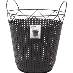 Merk Home Accents Metalen Mand Zwart Clearance