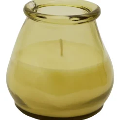 Candra Kaars In Glas Bruin,Groen,Oranje Best