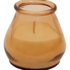 Candra Kaars In Glas Bruin,Groen,Oranje Best