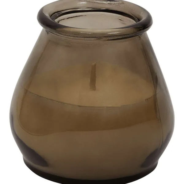 Candra Kaars In Glas Bruin,Groen,Oranje Best