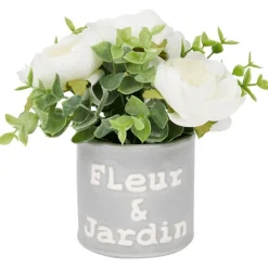 Merk Kunstbloem In Pot Met Tekst Roze,Wit,Geel Sale