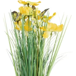 Merk Kunstgrashalm Met Bloemen En Vlinders Geel,Paars,Roze,Wit Clearance