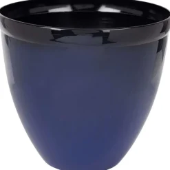 Merk Kunststof Bloempot Met Glazuurlook Blauw,Groen Clearance