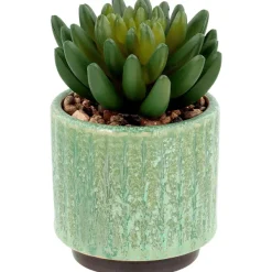 Merk Kunstvetplant In Pot Bruin,Groen,Print,Zwart Discount