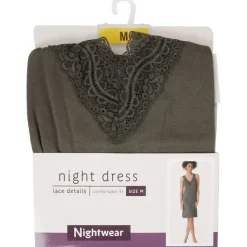 SuperTrash Nachtjapon Met Kant Blauw,Groen,Zwart Sale