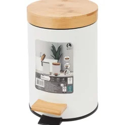 Froyak Pedaalemmer Met Bamboe Zwart,Wit