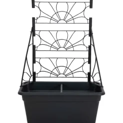 Merk Plantenbak Met Klimrek Zwart Outlet