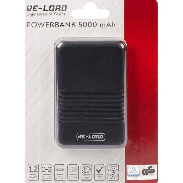 Re-load Powerbank Zwart