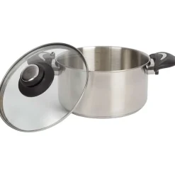 Sola Kookpan Met Glazen Deksel Zilver Hot