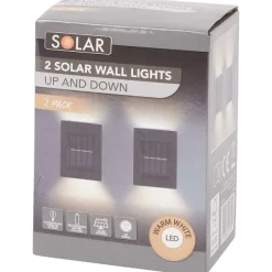 Merk Solar Up & Down Muurlampen Zwart Best