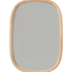 Merk Spiegel Met Houten Frame Beige,Bruin Outlet