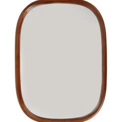 Merk Spiegel Met Houten Frame Beige,Bruin Outlet