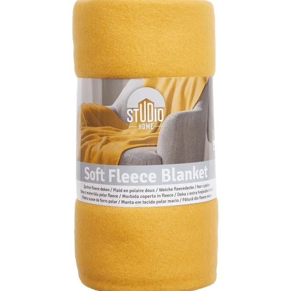 Studio Home Fleeceplaid Blauw,Geel,Groen,Roze Sale