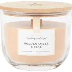 Candra Treewick Geurkaars Met Houtlont Blauw,Taupe,Wit Sale