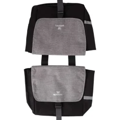 Walfort Dubbele Fietstas Zwart,Grijs