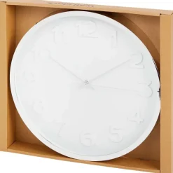 Merk Wandklok Goud,Zilver,Wit Outlet