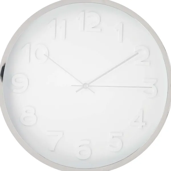 Merk Wandklok Goud,Zilver,Wit Outlet