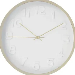 Merk Wandklok Goud,Zilver,Wit Outlet